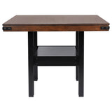 Patterson Counter Height Dining Table & Sets - Industrial Mango Oak & Black with Beige Upholstered Chairs – view 8