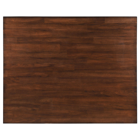 Patterson Counter Height Dining Table & Sets - Industrial Mango Oak & Black with Beige Upholstered Chairs – view 9