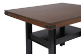 Patterson Counter Height Dining Table & Sets - Industrial Mango Oak & Black with Beige Upholstered Chairs – view 10