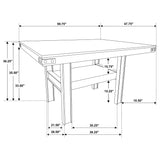 Patterson Counter Height Dining Table & Sets - Industrial Mango Oak & Black with Beige Upholstered Chairs – view 12