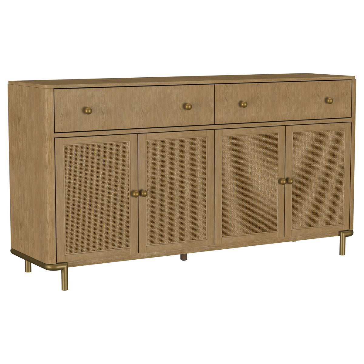 Arini Round or Extension Dining Table & Sets - Cane Door Sideboard - Sand Wash
