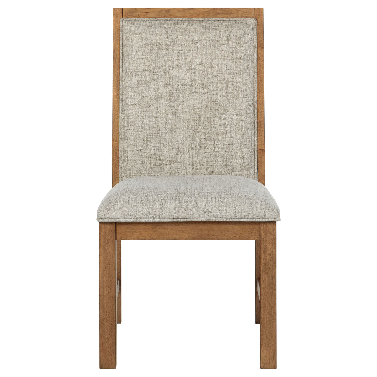 Bruner 72" Rectangular Dining Table & Sets - Natural Brown Ash with Oatmeal Upholstered Ladder-Back Chairs – view 20