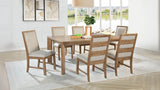 Bruner 72" Rectangular Dining Table & Sets - 7pcs- Table + 6 Side Chairs