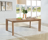 Bruner 72" Rectangular Dining Table & Sets - Natural Brown Ash with Oatmeal Upholstered Ladder-Back Chairs – view 1
