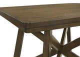 Canfield 47" Square Counter Height Dining Table & Set - Brown Mindi Veneer with Grey Upholstered Chairs – view 7