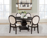 Twyla 60" Round Pedestal Dining Table & Sets - 5pcs- Table + 4 Side Chairs