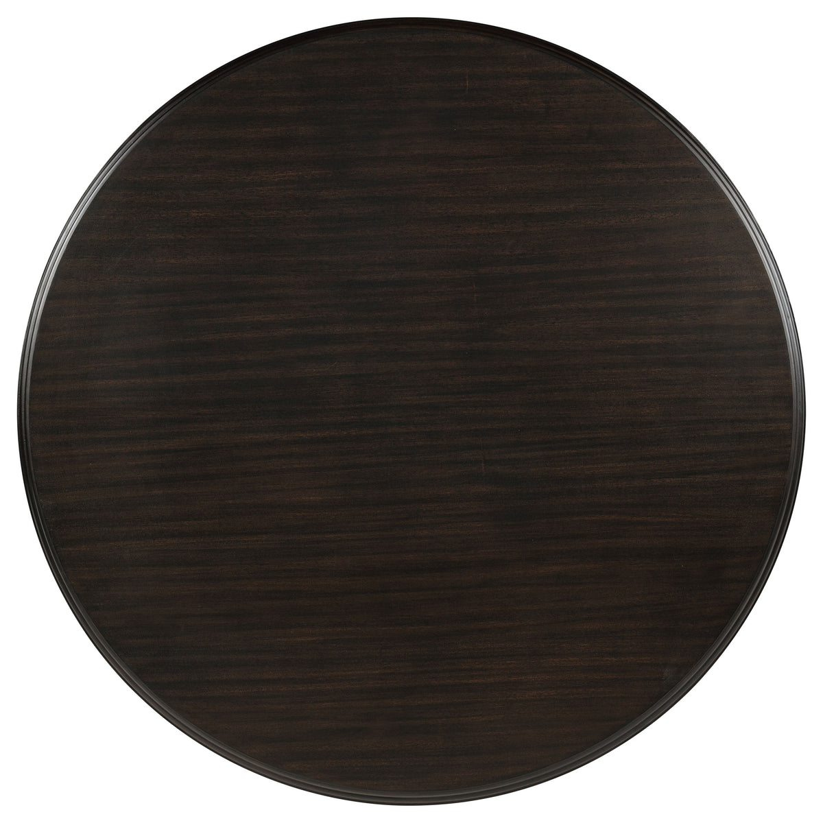 Twyla 60" Round Pedestal Dining Table & Sets - Traditional Dark Cocoa with Cream Oval-Back Chairs – view 6