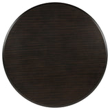 Twyla 60" Round Pedestal Dining Table & Sets - Traditional Dark Cocoa with Cream Oval-Back Chairs – view 6