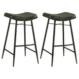 Bayu Backless Leather Bar & Counter Stools - Set of 2 Bar Stools (31" H)