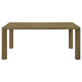 Castlewood 71" Dining Table, Sets & Sideboard - Mid-Century Brown Oak with Light Tan Chenille Chairs – view 18