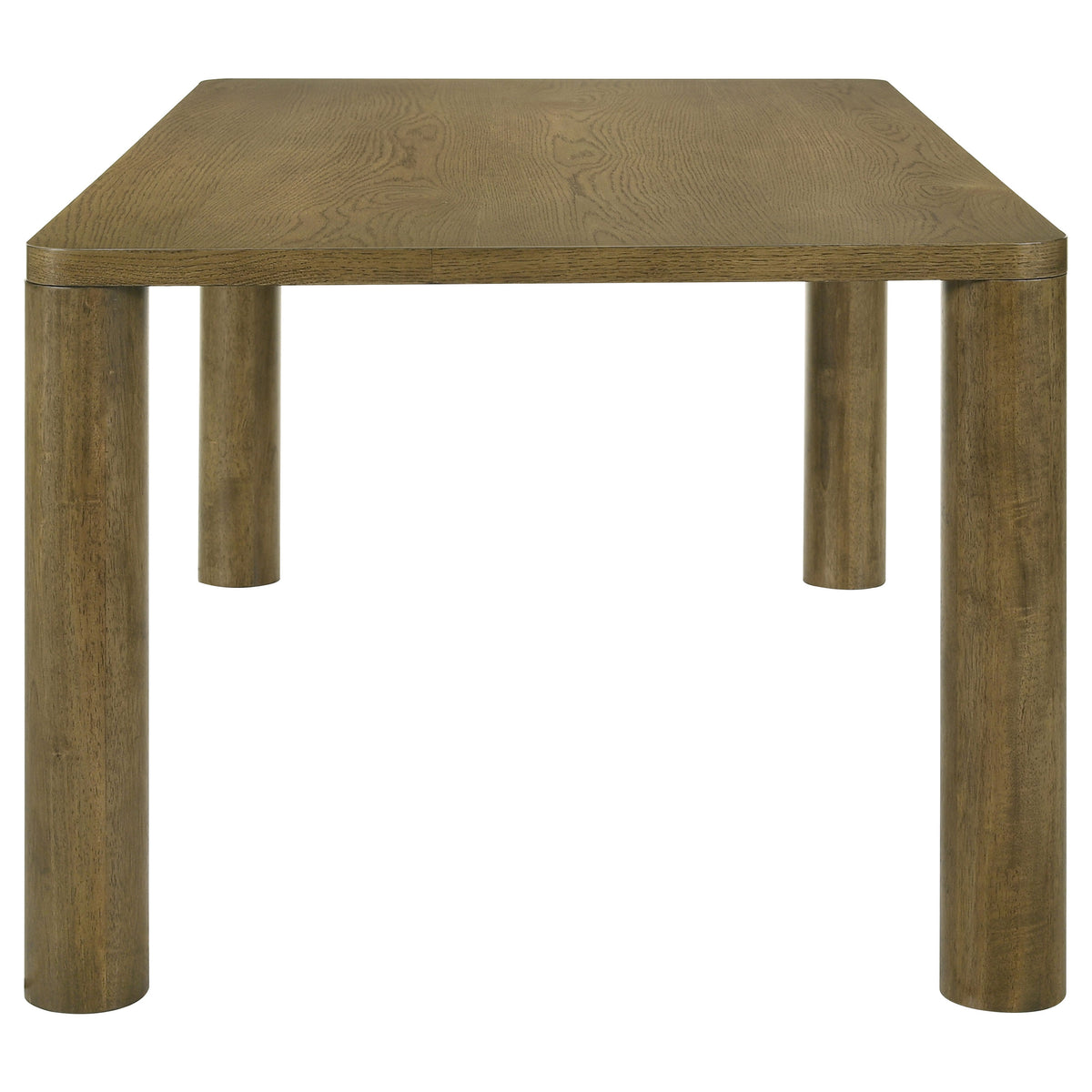 Castlewood 71" Dining Table, Sets & Sideboard - Mid-Century Brown Oak with Light Tan Chenille Chairs – view 19