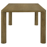 Castlewood 71" Dining Table, Sets & Sideboard - Mid-Century Brown Oak with Light Tan Chenille Chairs – view 19