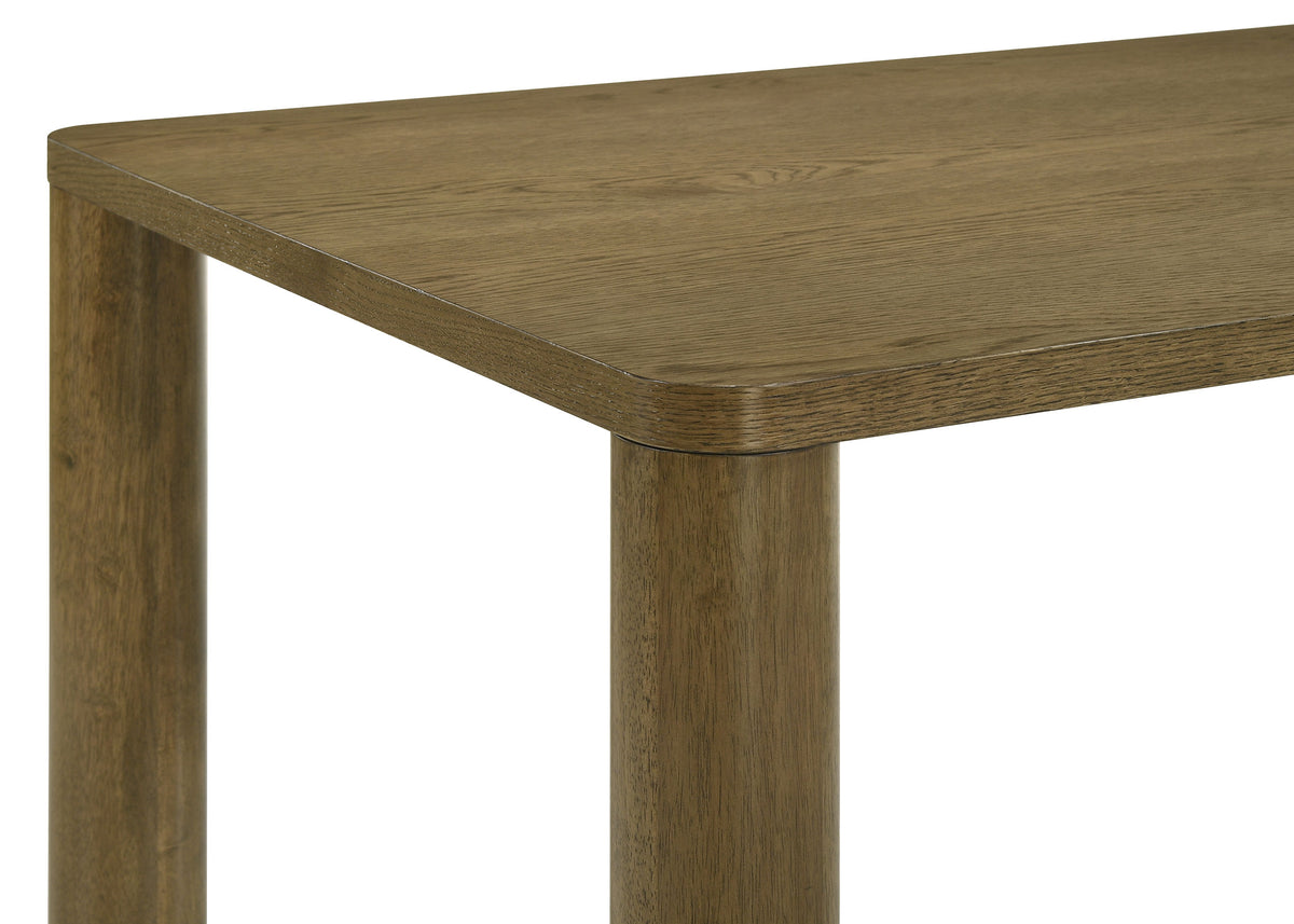 Castlewood 71" Dining Table, Sets & Sideboard - Mid-Century Brown Oak with Light Tan Chenille Chairs – view 12