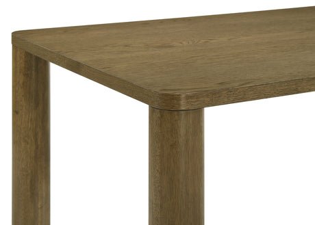 Castlewood 71" Dining Table, Sets & Sideboard - Mid-Century Brown Oak with Light Tan Chenille Chairs – view 12