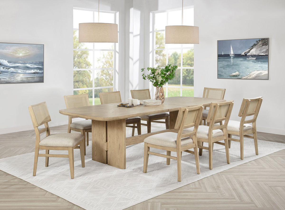 Kailani 110" Extension Dining Table & Sets - 9pcs- Table + 8 Side Chairs