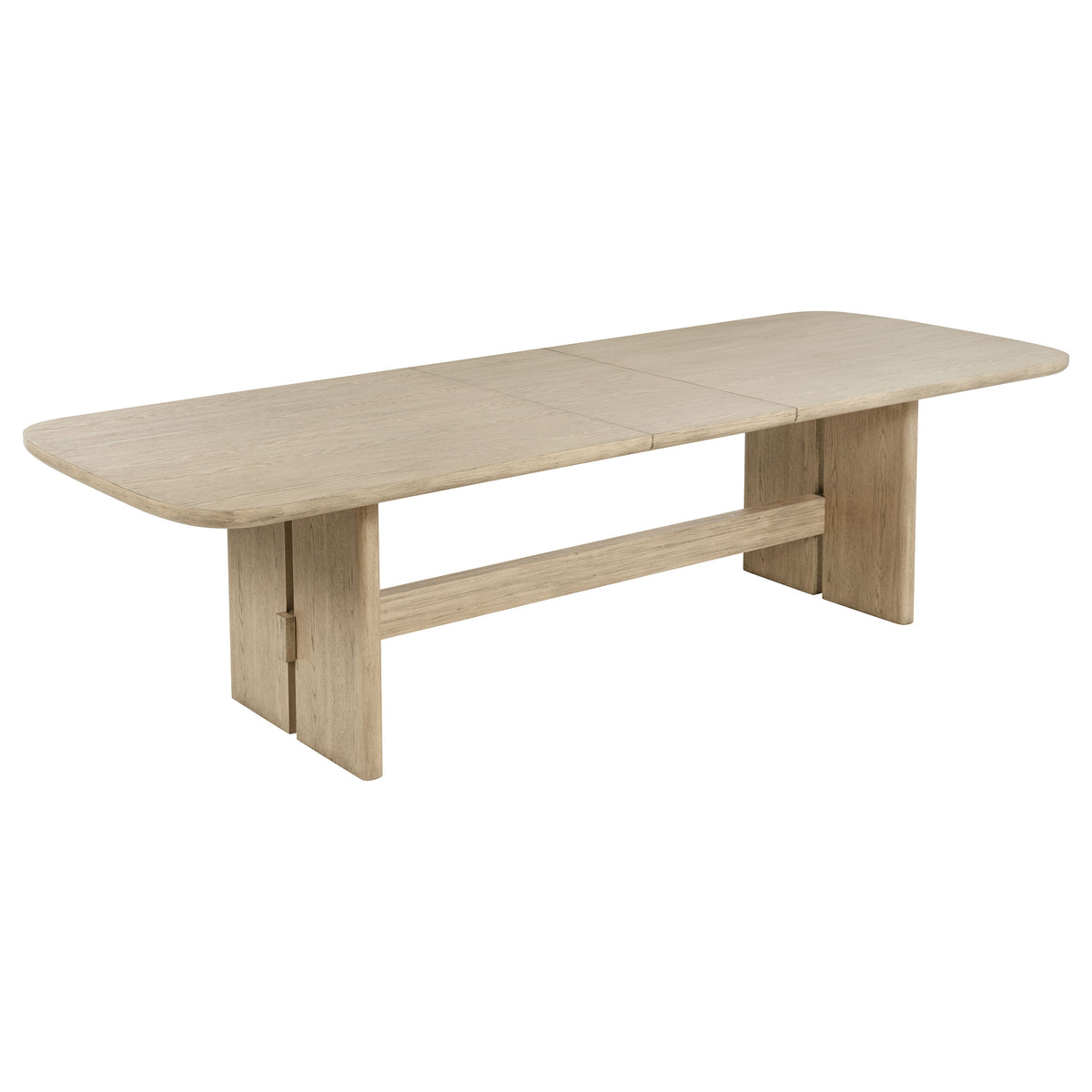 Kailani 110" Extension Dining Table & Sets - Coastal Beige Oak with Cane-Back Chairs, Sideboard & Vitrine – view 10