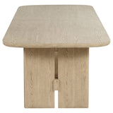 Kailani 110" Extension Dining Table & Sets - Coastal Beige Oak with Cane-Back Chairs, Sideboard & Vitrine – view 11