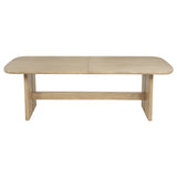 Kailani 110" Extension Dining Table & Sets - Coastal Beige Oak with Cane-Back Chairs, Sideboard & Vitrine – view 13