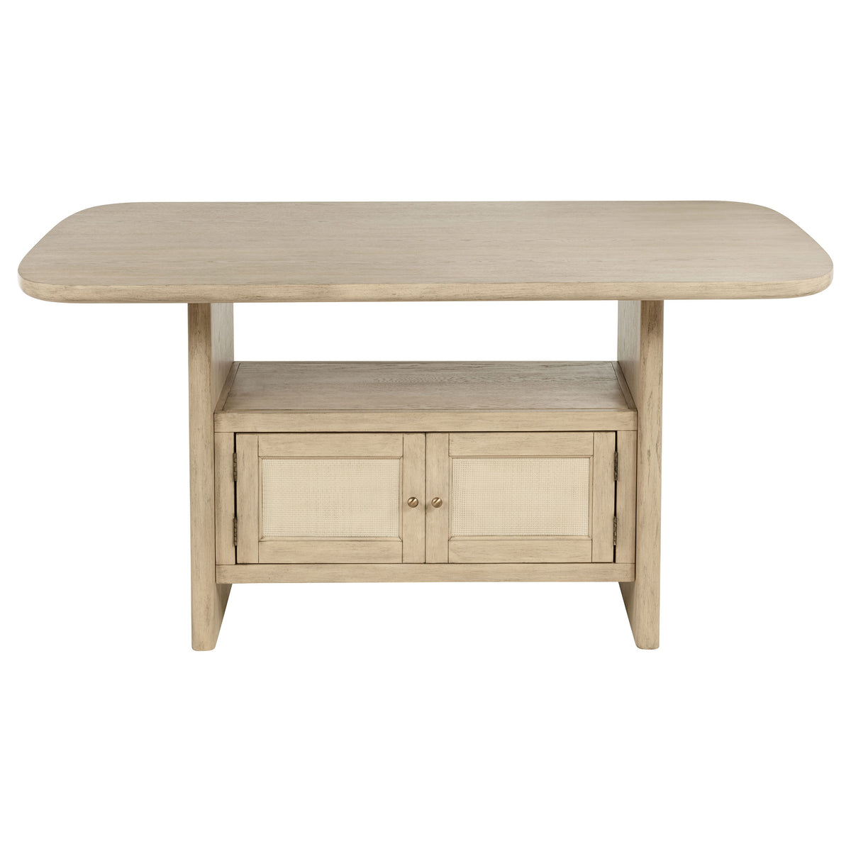 Kailani Counter Height Storage Dining Table & Sets - Coastal Beige Oak with Woven-Look Counter Chairs – view 7