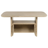 Kailani Counter Height Storage Dining Table & Sets - Coastal Beige Oak with Woven-Look Counter Chairs – view 8