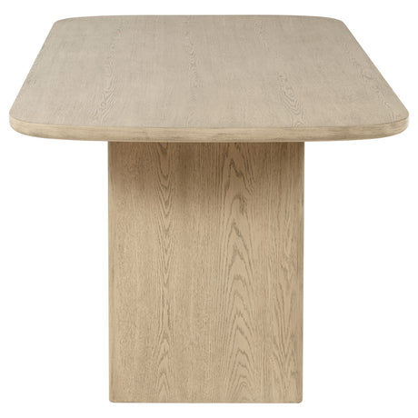 Kailani Counter Height Storage Dining Table & Sets - Coastal Beige Oak with Woven-Look Counter Chairs – view 10