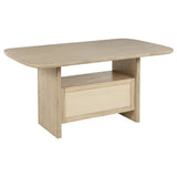 Kailani Counter Height Storage Dining Table & Sets - Coastal Beige Oak with Woven-Look Counter Chairs – view 11