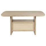 Kailani Counter Height Storage Dining Table & Sets - Coastal Beige Oak with Woven-Look Counter Chairs – view 12