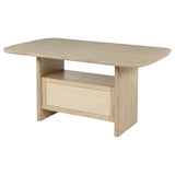 Kailani Counter Height Storage Dining Table & Sets - Coastal Beige Oak with Woven-Look Counter Chairs – view 13