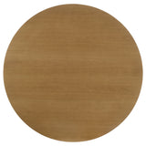 Hartville 60" Round Pedestal Dining Table & Sets - Slat-Back Chairs in Natural Light Brown – view 7
