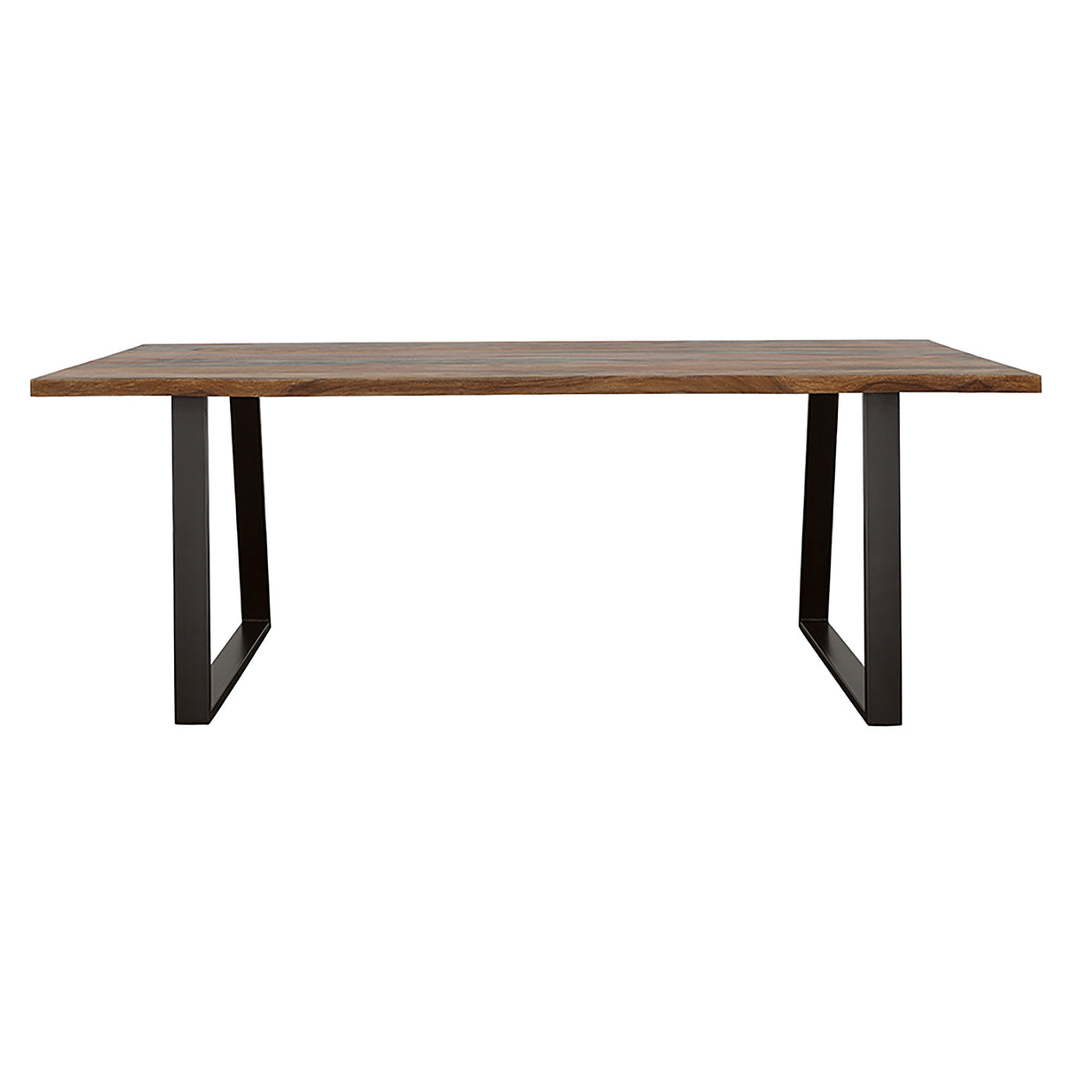 Ditman Live Edge Dining Table, Bench & Sideboard - Solid Grey Sheesham with Black Metal Base – view 6