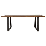 Ditman Live Edge Dining Table, Bench & Sideboard - Solid Grey Sheesham with Black Metal Base – view 6