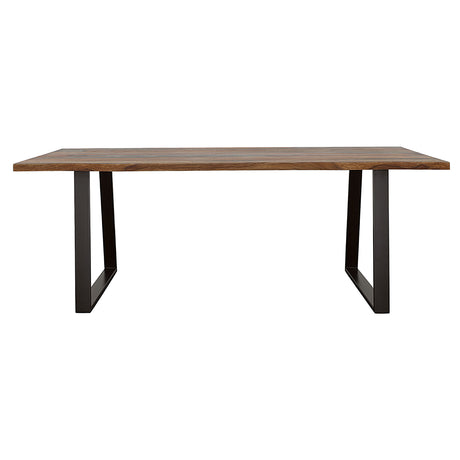 Ditman Live Edge Dining Table, Bench & Sideboard - Solid Grey Sheesham with Black Metal Base – view 6