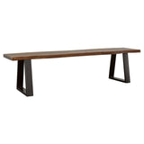 Ditman Live Edge Dining Table, Bench & Sideboard - 70" Live Edge Dining Bench