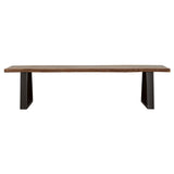 Ditman Live Edge Dining Table, Bench & Sideboard - Solid Grey Sheesham with Black Metal Base – view 13