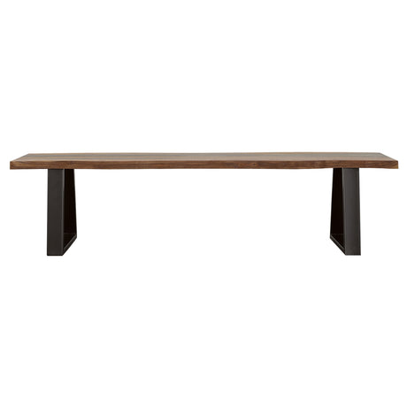 Ditman Live Edge Dining Table, Bench & Sideboard - Solid Grey Sheesham with Black Metal Base – view 13