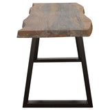 Ditman Live Edge Dining Table, Bench & Sideboard - Solid Grey Sheesham with Black Metal Base – view 15