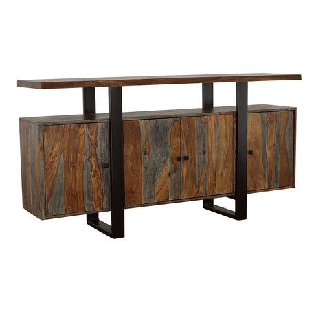Ditman Live Edge Dining Table, Bench & Sideboard - 4-Door Sideboard