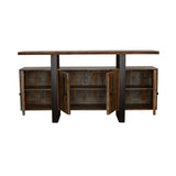 Ditman Live Edge Dining Table, Bench & Sideboard - Solid Grey Sheesham with Black Metal Base – view 20