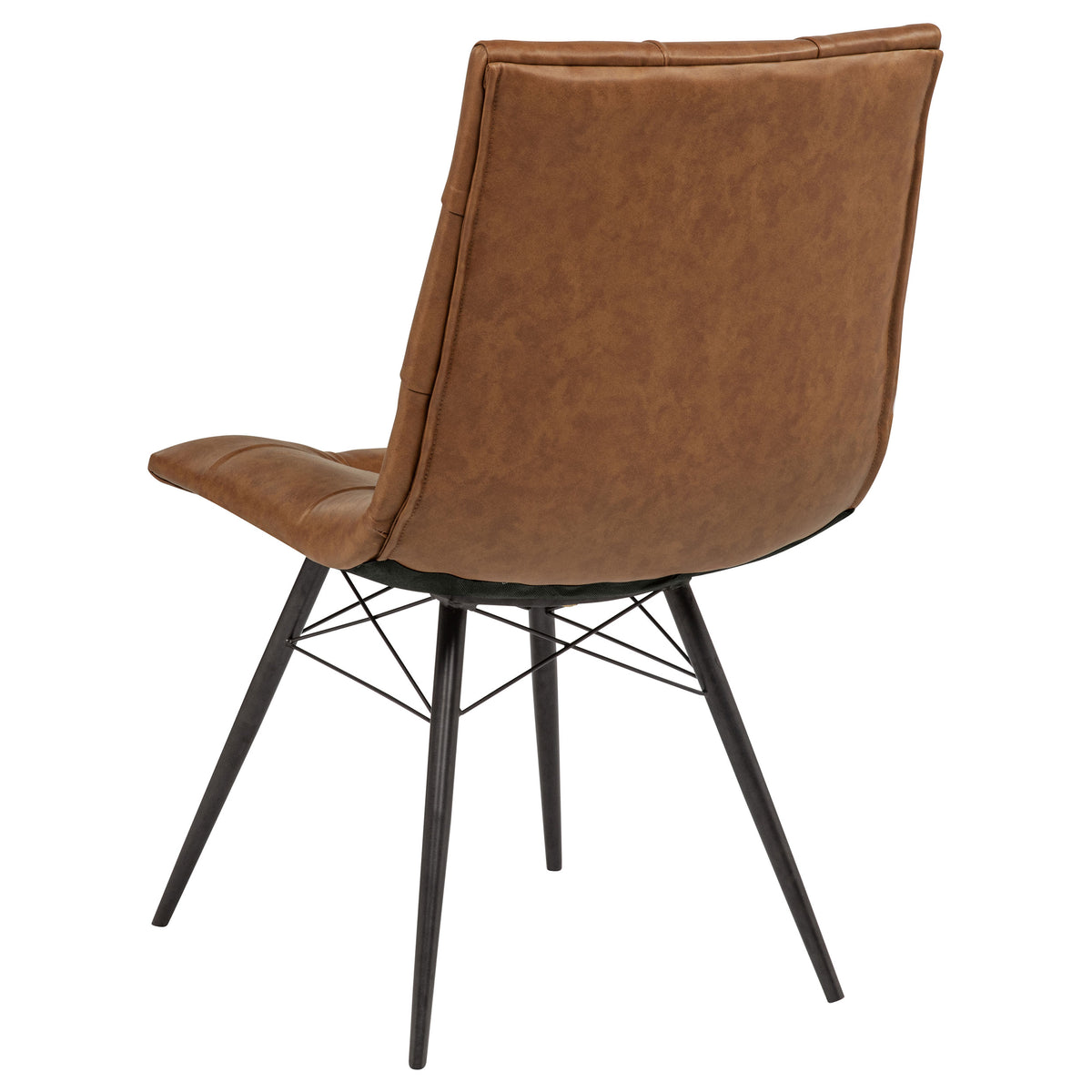 Aiken Button-Tufted Dining Side Chairs, Set of 4 - Gunmetal Metal Legs in Saddle, Charcoal, Forest or Stone – view 13