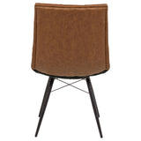 Aiken Button-Tufted Dining Side Chairs, Set of 4 - Gunmetal Metal Legs in Saddle, Charcoal, Forest or Stone – view 14