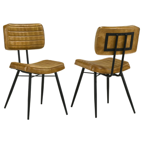 Misty Genuine Leather Dining Side Chairs (Set of 2) - Set of 2 Side Chairs