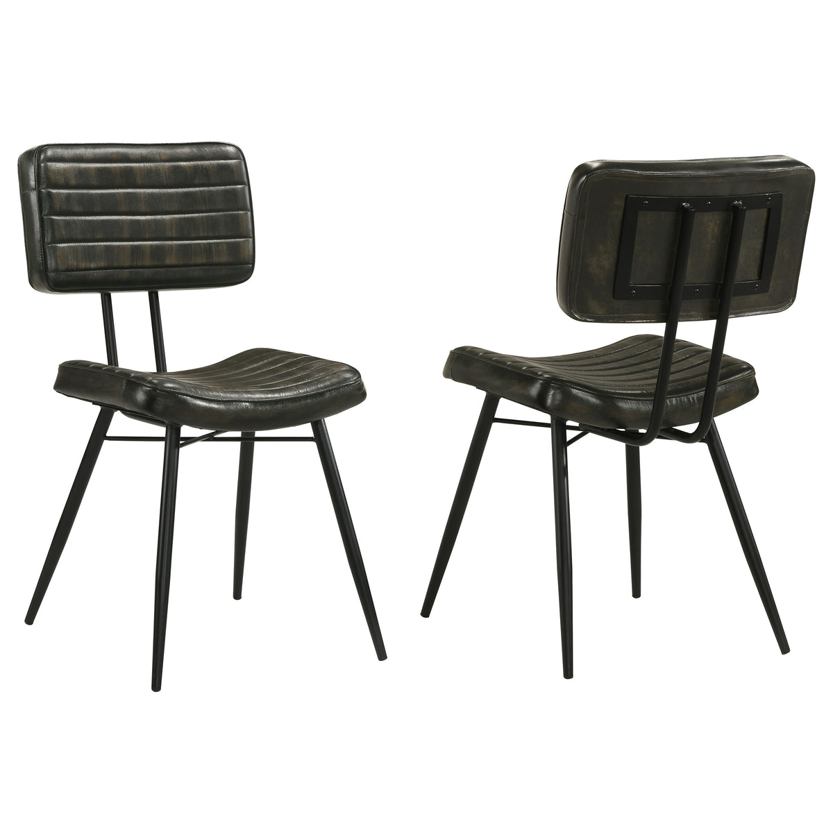 Misty Genuine Leather Dining Side Chairs (Set of 2) - Set of 2 Side Chairs