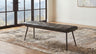 Misty Genuine Leather Dining Bench - Vertical Tufted Seat on Black Metal Base, Antique Camel or Espresso – view 2