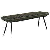 Misty Genuine Leather Dining Bench - Antique Espresso