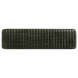 Misty Genuine Leather Dining Bench - Vertical Tufted Seat on Black Metal Base, Antique Camel or Espresso – view 11