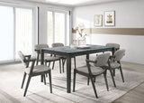 Stevie Mid-Century Z-Frame Padded Dining Arm Chairs (Set of 2) - Black Stain Hardwood with Padded Fabric Seats – view 14