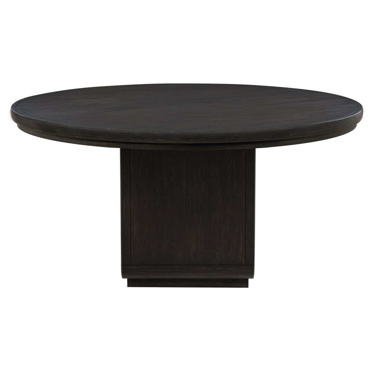 Leandro Pedestal Dining Collection - 60" Round or 78"-96" Extension Table in Burnished Black with Cream Chairs – view 18