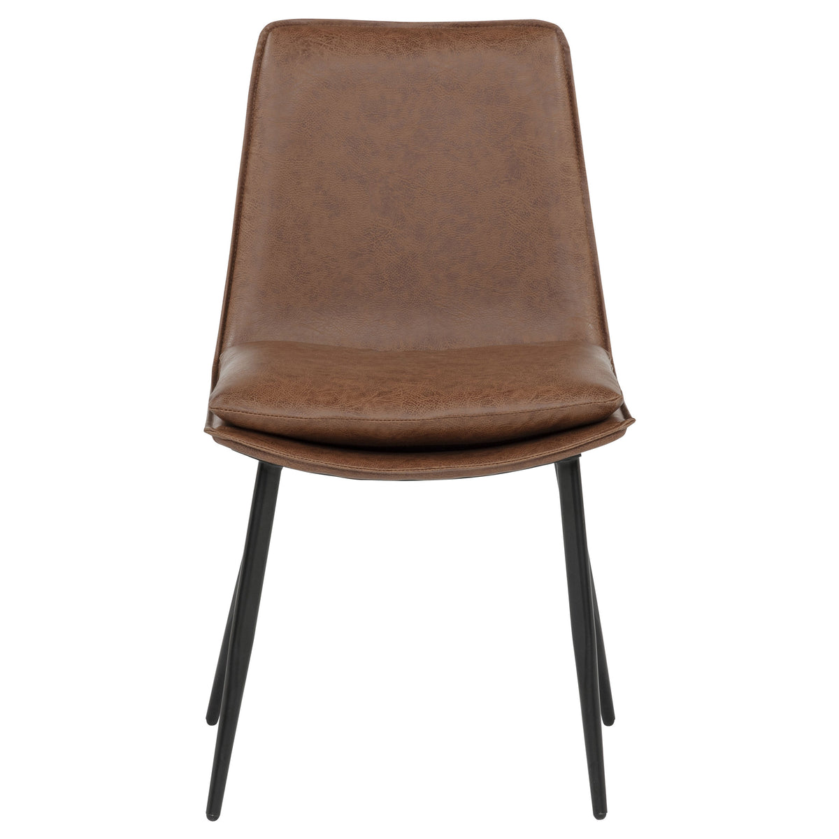 Ortega Dining Collection - 46" Round Marble Top Pedestal Table, Coffee Leatherette Chairs & Marble Top Sideboard – view 13