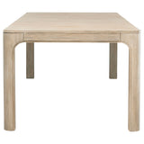 Solano 90" Extension Dining Table & Sets - Weathered Mango with Curved Legs, Beige Upholstered Chairs & Sideboard