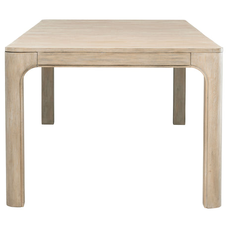 Solano 90" Extension Dining Table & Sets - Weathered Mango with Curved Legs, Beige Upholstered Chairs & Sideboard – view 15